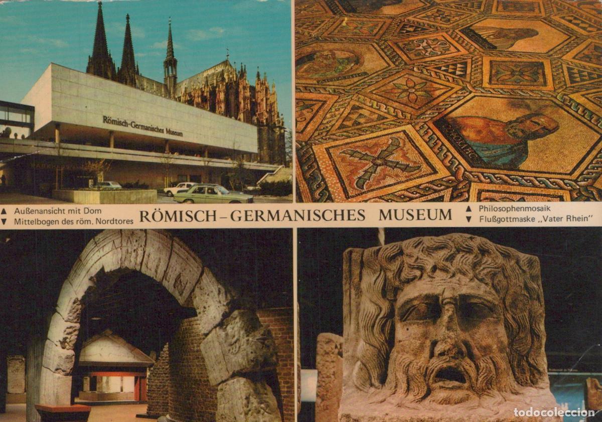 Postcards: Germany Cologne Roman Germanic Museum Philosopher Mosaic Arch River God *YAT804