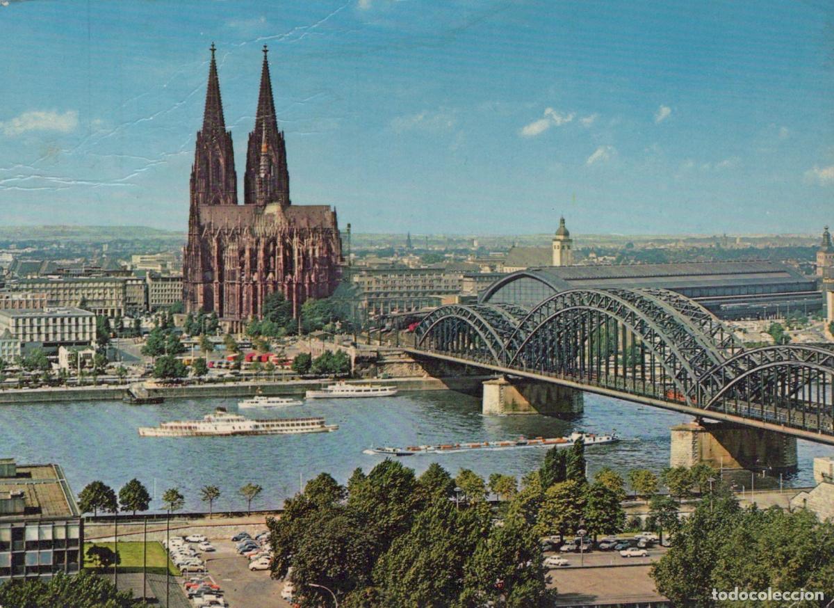 Cartoline: Germany Cologne Cathedral and Hohenzollern Bridge Over Rhine River *YAT809