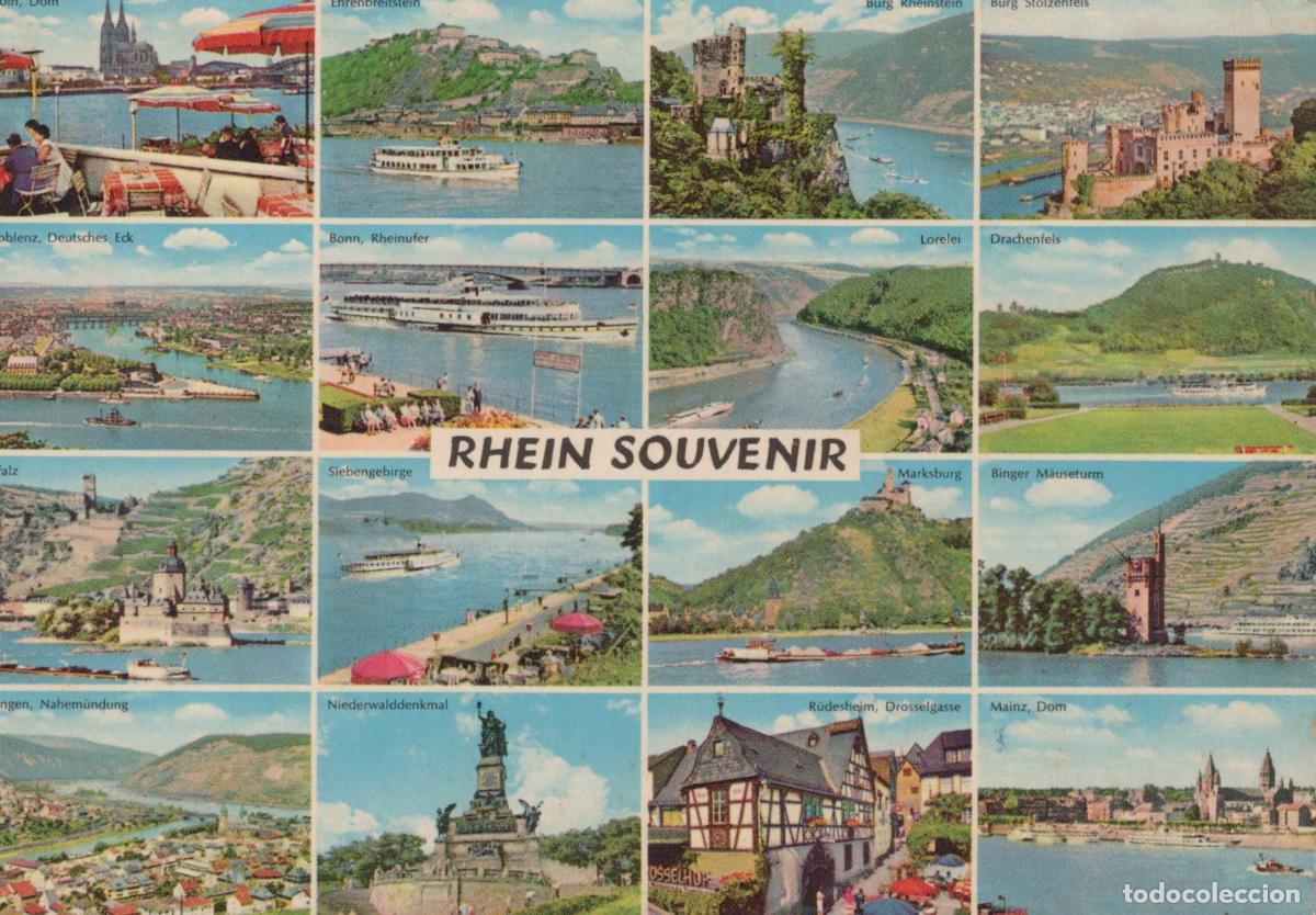 Cartes Postales: Germany Multiple Cities Rhein Souvenir Multi View Rhine River Castles *YAT829