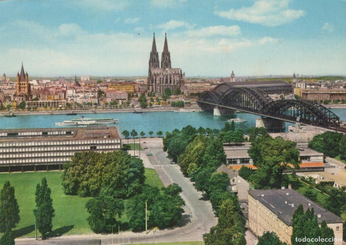 Postcards: Germany Cologne Hohenzollern Bridge Rhine River and Cathedral Unposted *YAT839