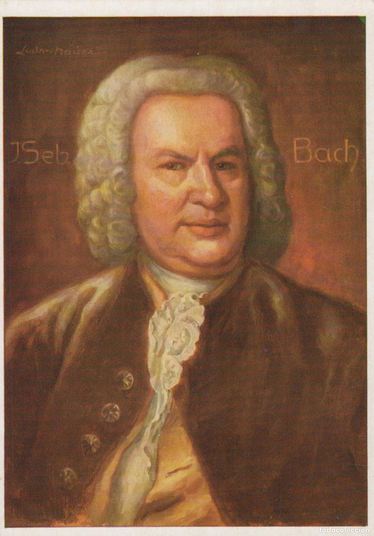 Postcards: Germany Munich Johann Sebastian Bach Portrait By L Nauer Unposted *YAU007