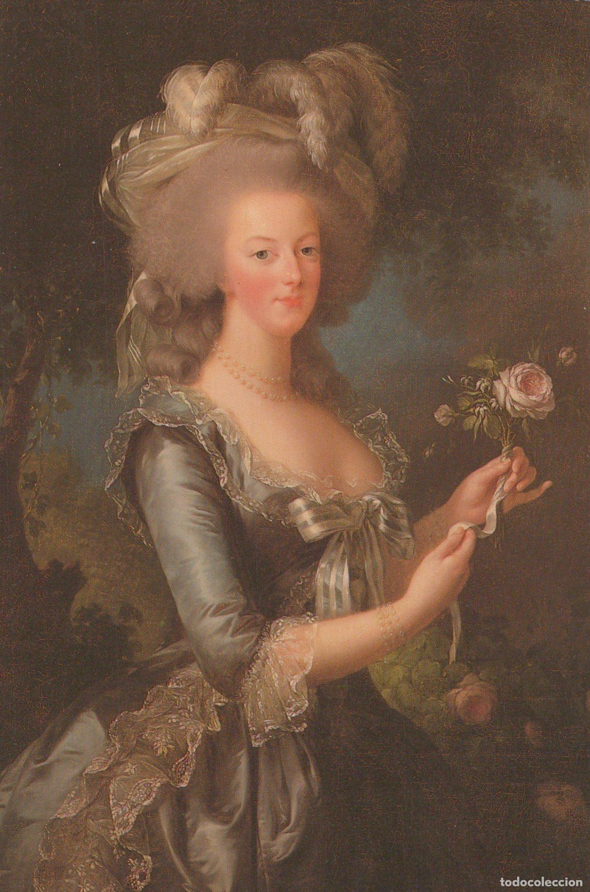 Postais: France Versailles Marie Antoinette With Rose Portrait By Madame Unposted *YAU015
