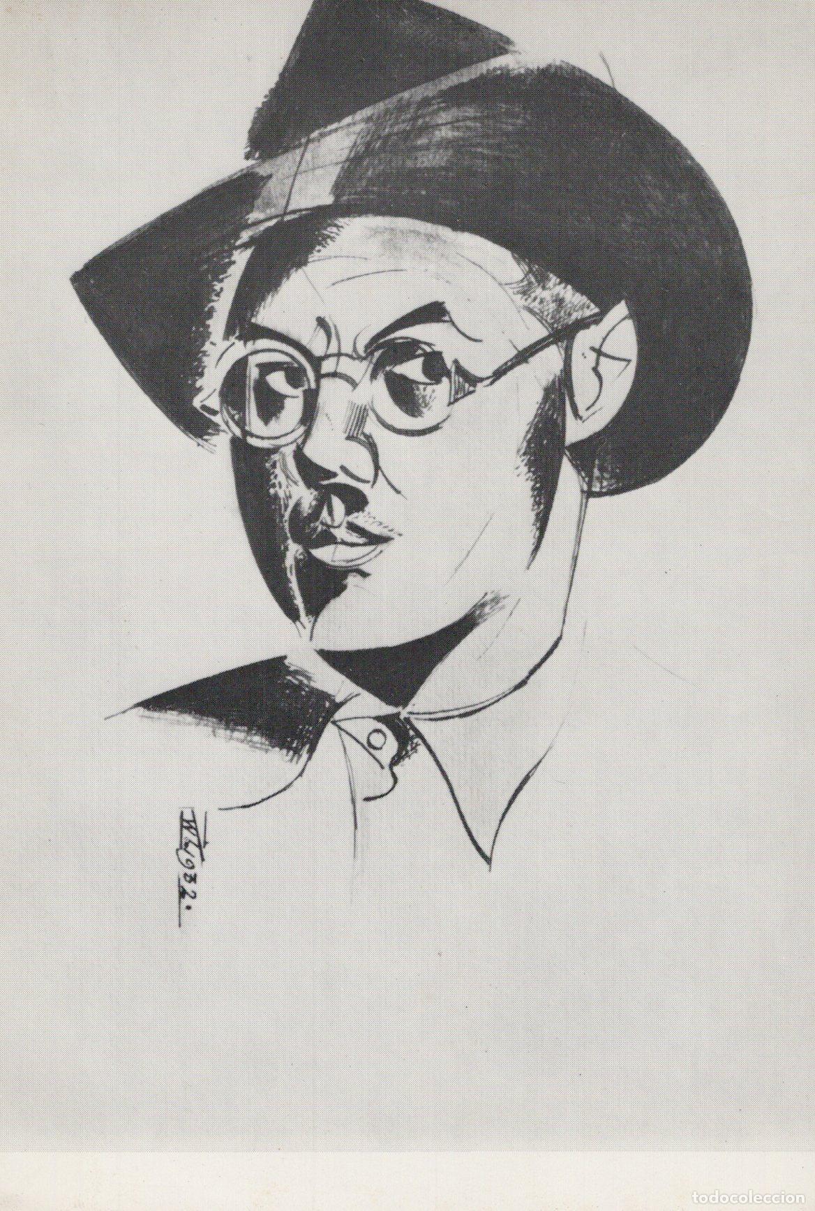 Cartes Postales: United Kingdom London Percy Wyndham Lewis Self Portrait Ink Unposted *YAT939