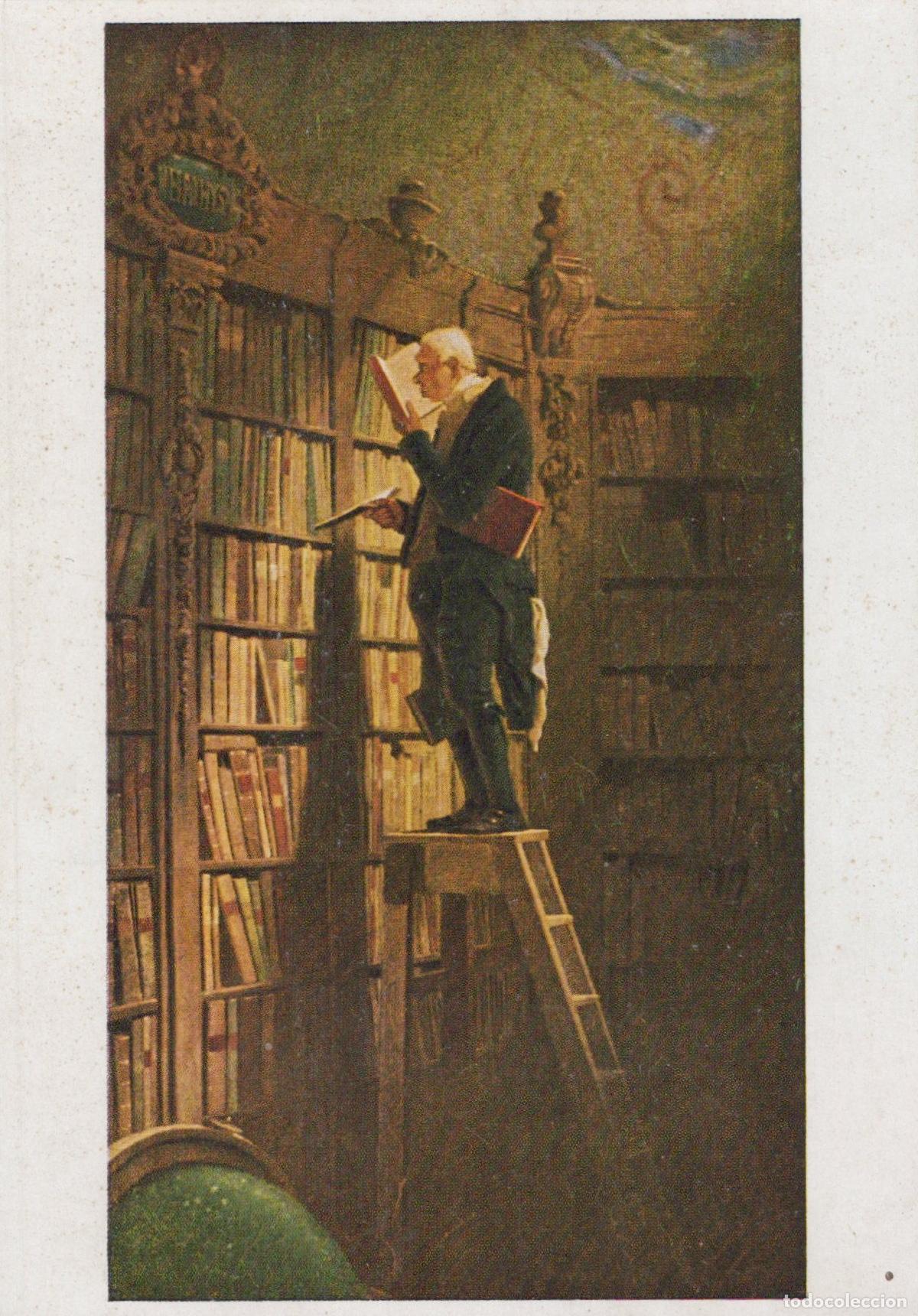 Postais: Germany Munich An Old Man On A Ladder Reading A Book in A Unposted *YAU091