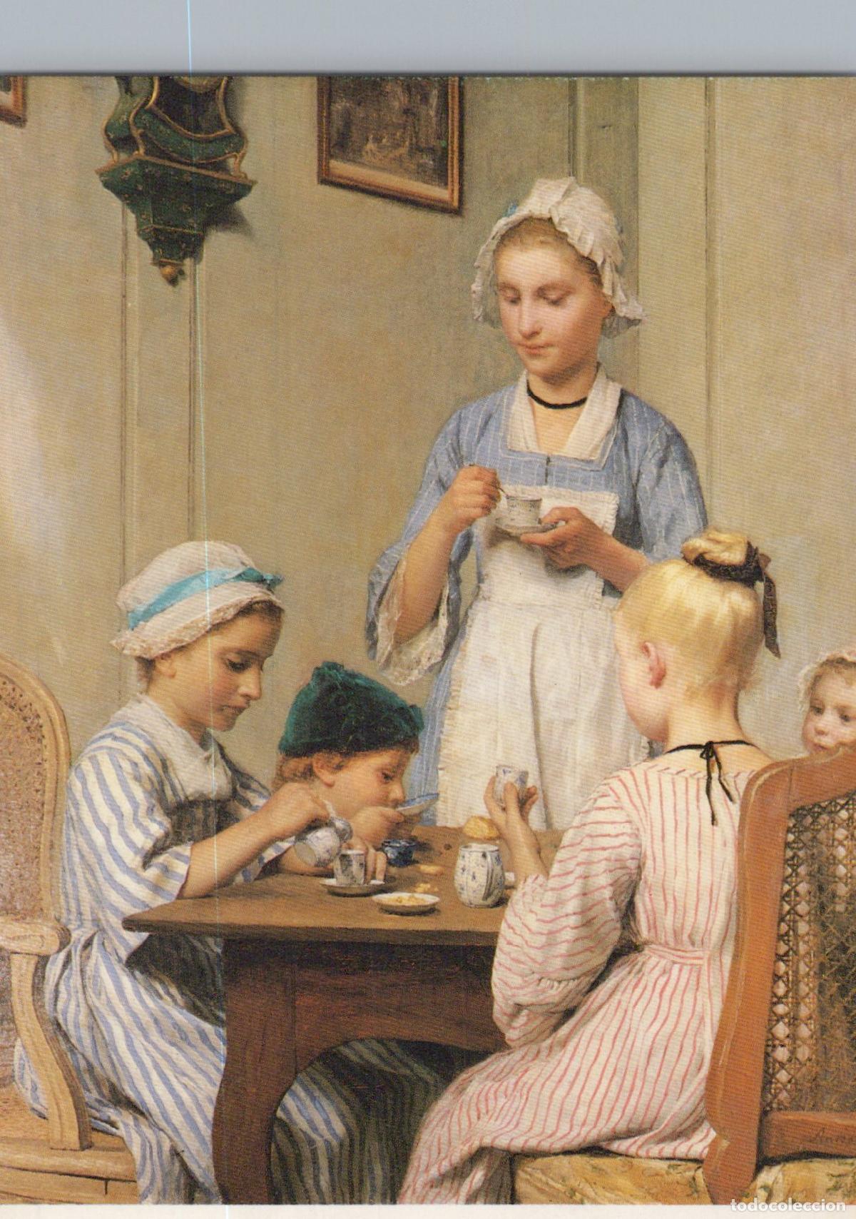 Cartoline: Switzerland Ebmatingen Albert Anker Kinderfr&uuml;hst&uuml;ck 1879 Unposted *YAU204