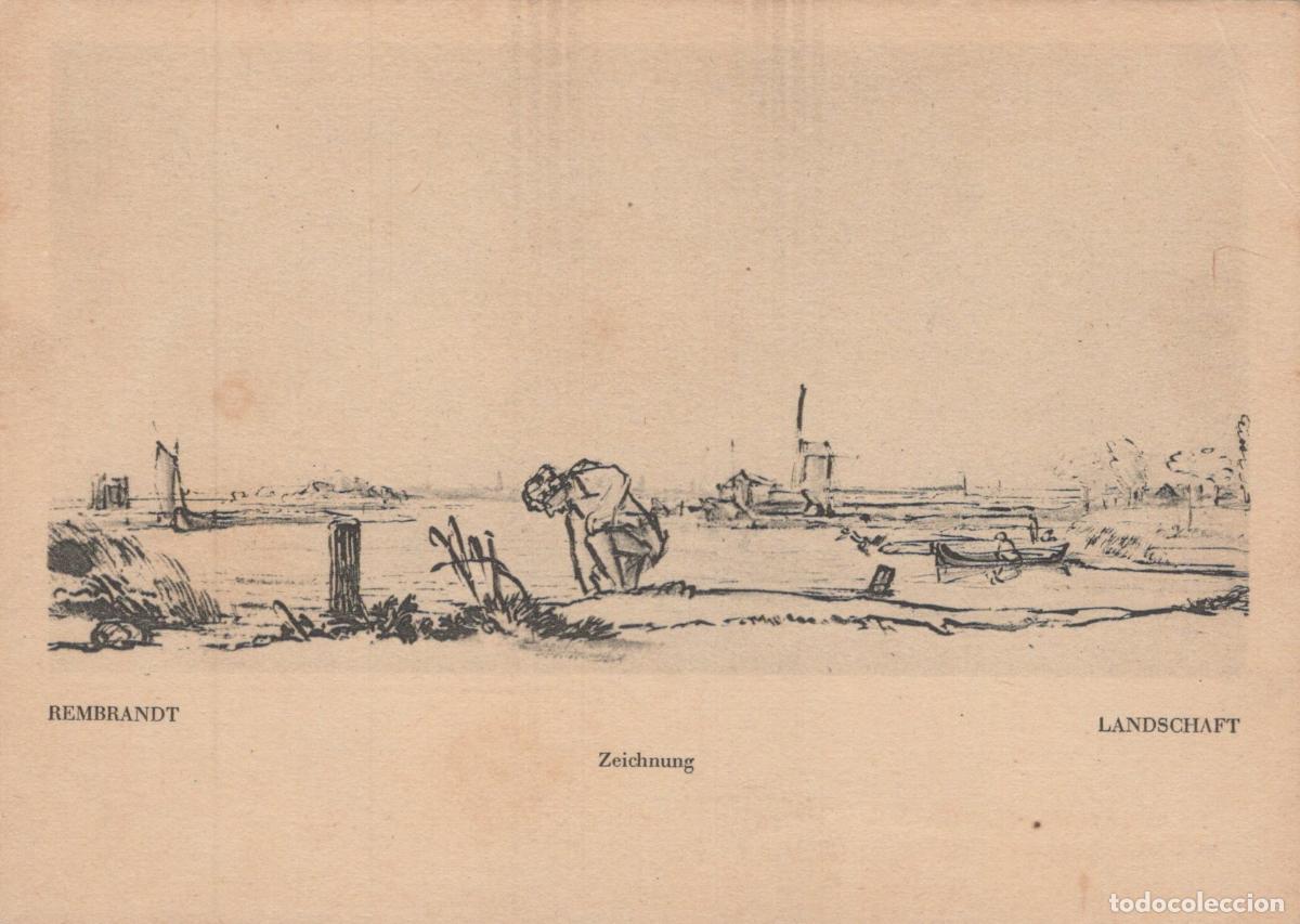 Cartoline: Germany Berlin Rembrandt Drawing Landscape State Museums Art Unposted *YAT979
