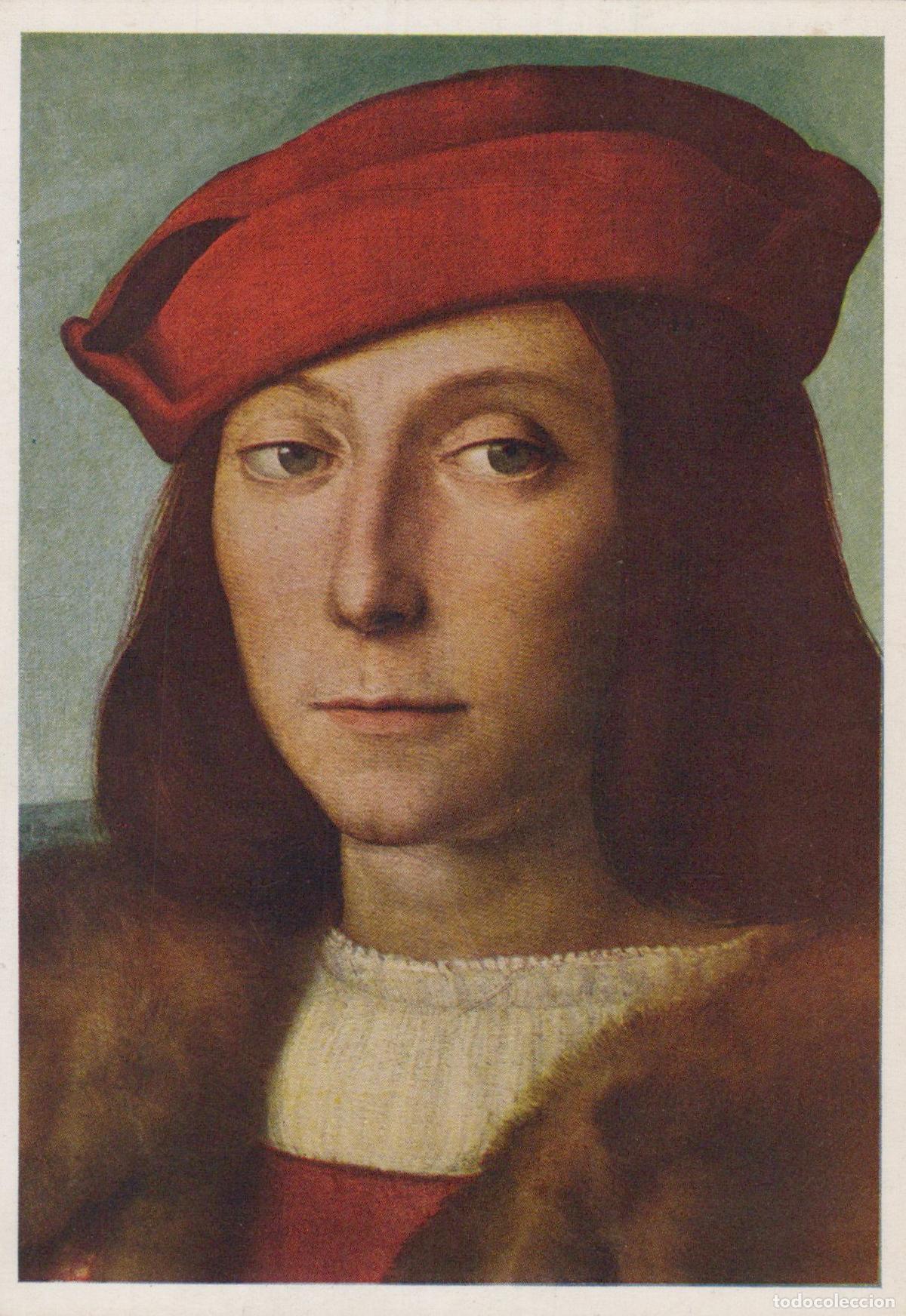 Postales: Italy Florence Renaissance Art Raphael Portrait of A Young Man Unposted *YAU224