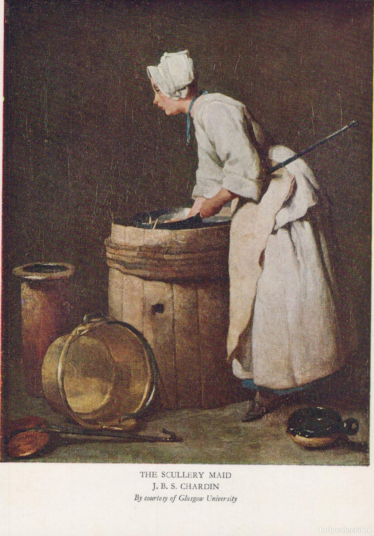 Cartoline: United Kingdom Glasgow The Scullery Maid By J B S Chardin Unposted *YAT999
