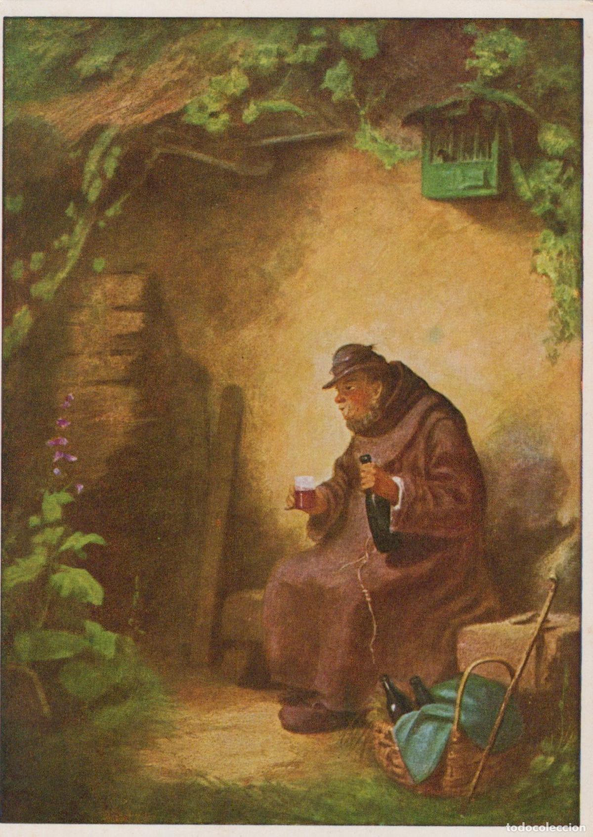 Cartoline: Germany Monk Wine Tasting Carl Spitzweg Art Painting Unposted *YAU239
