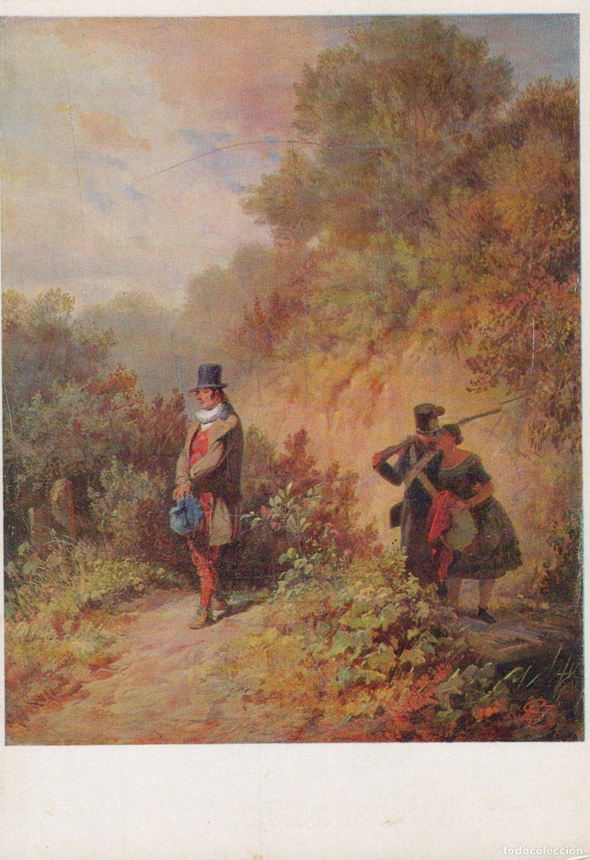 Cartoline: Germany Carl Spitzweg Travelling Artists Painting German Art Unposted *YAU032