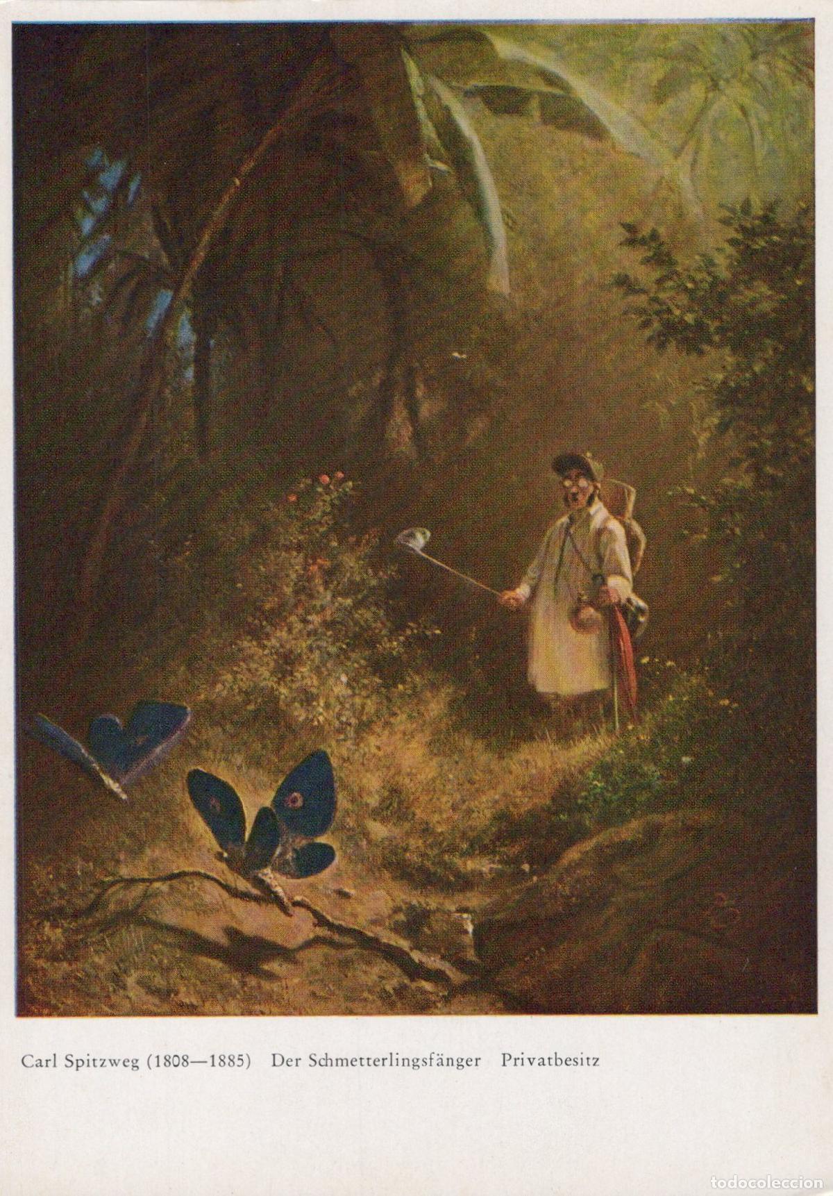 Postkarten: Germany Munich Carl Spitzweg the Butterfly Catcher Art Painting Unposted *YAU034