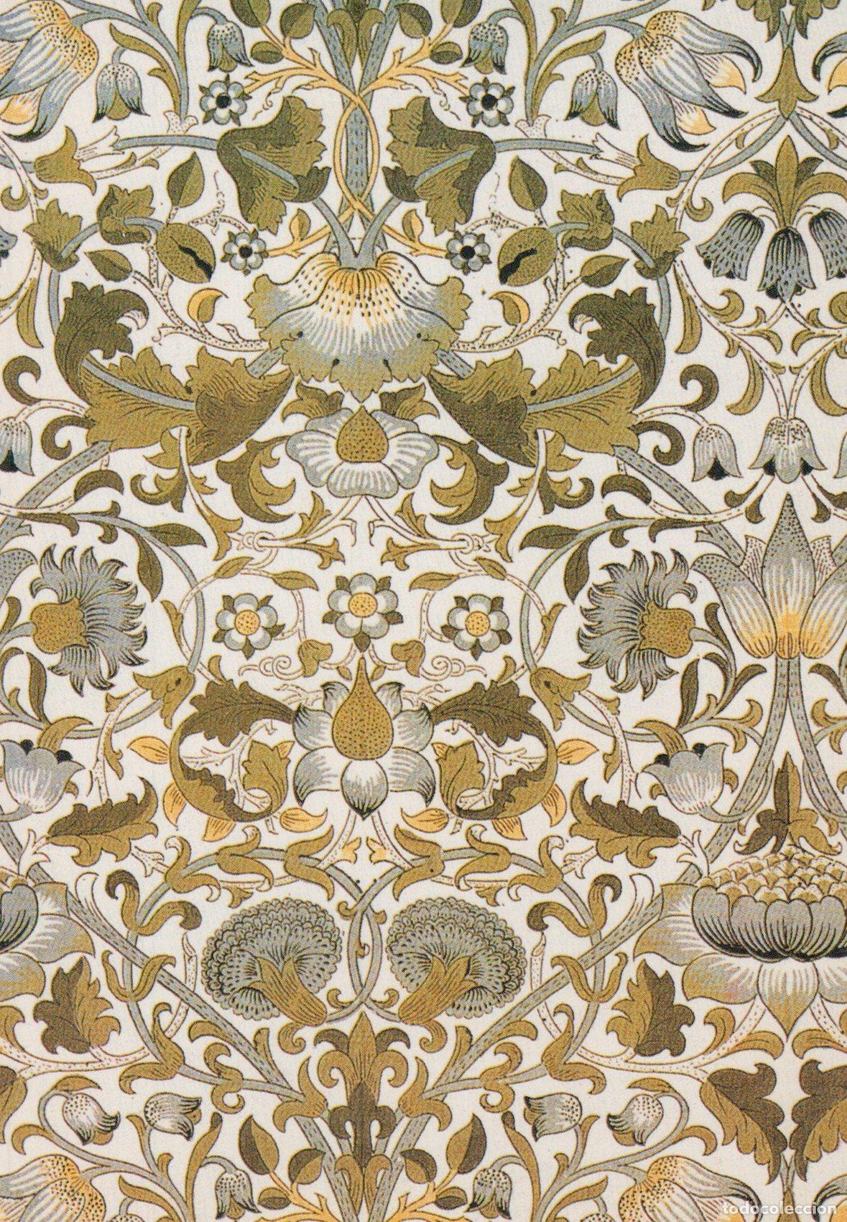 Postcards: United Kingdom London William Morris Art Nouveau Floral Pattern Unposted *YAU284