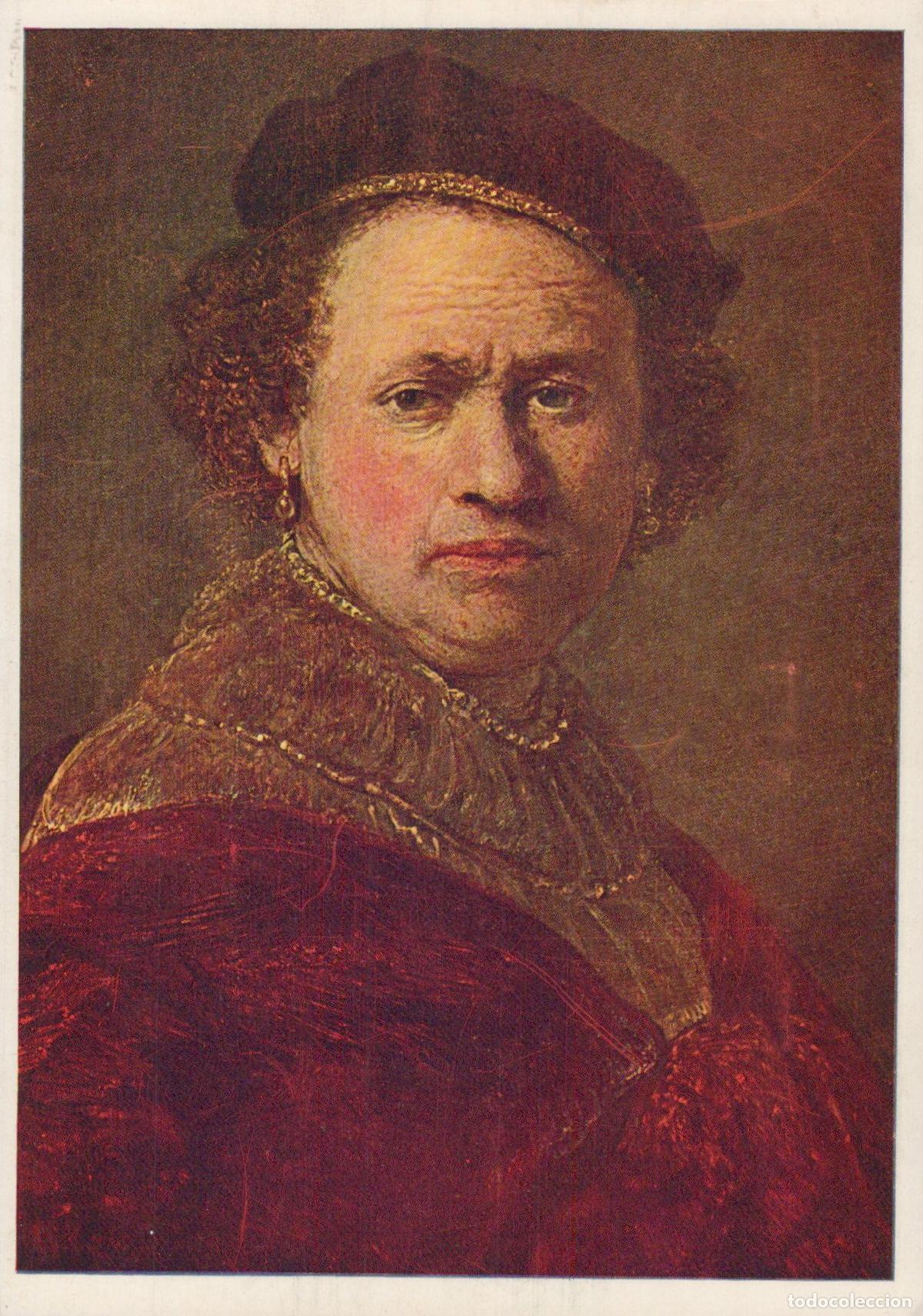 Cartoline: Germany Karlsruhe Rembrandt Self Portrait Staatliche Kunsthalle Unposted *YAU294