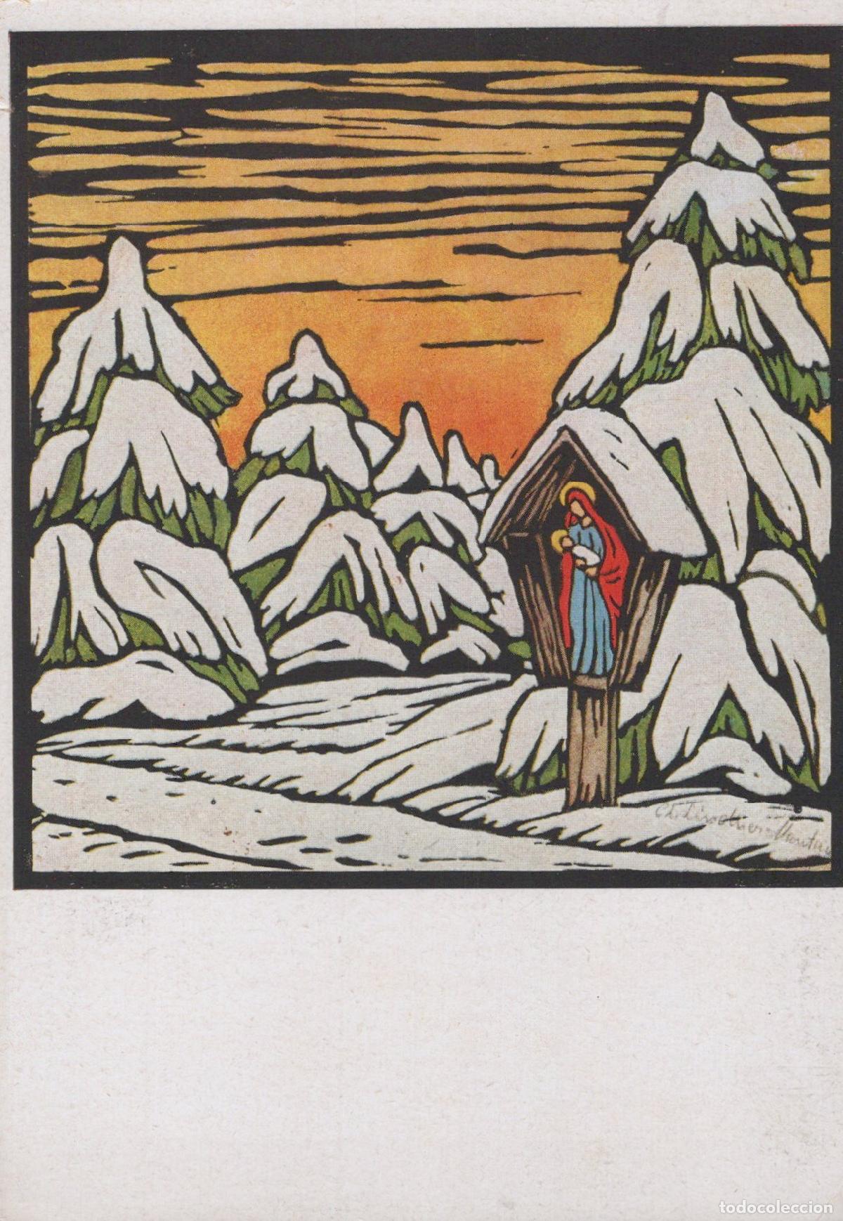 Postkarten: Germany Munich Winter Landscape With Wayside Shrine Madonna Unposted *YAU299