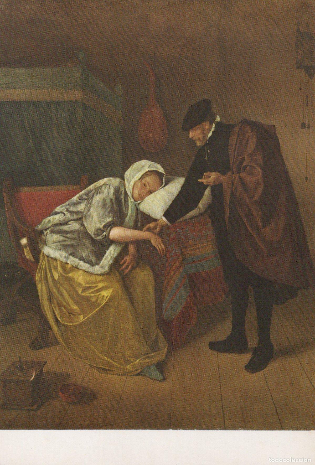 Postkarten: Netherlands Utrecht Amsterdam Rijksmuseum Jan Steen the Sick Unposted *YAU221