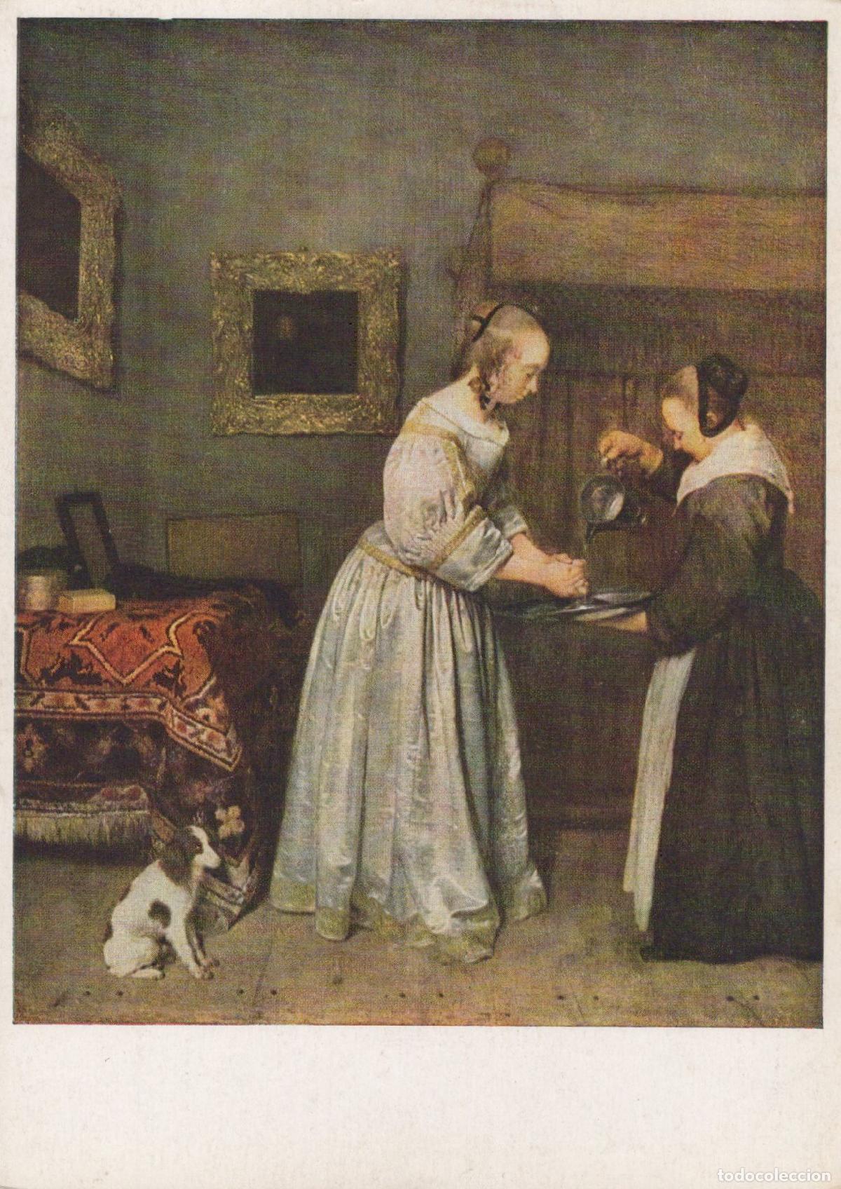 Cartes Postales: Germany Dresden Ter Borch A Lady Washing Her Hands Interior Unposted *YAU226