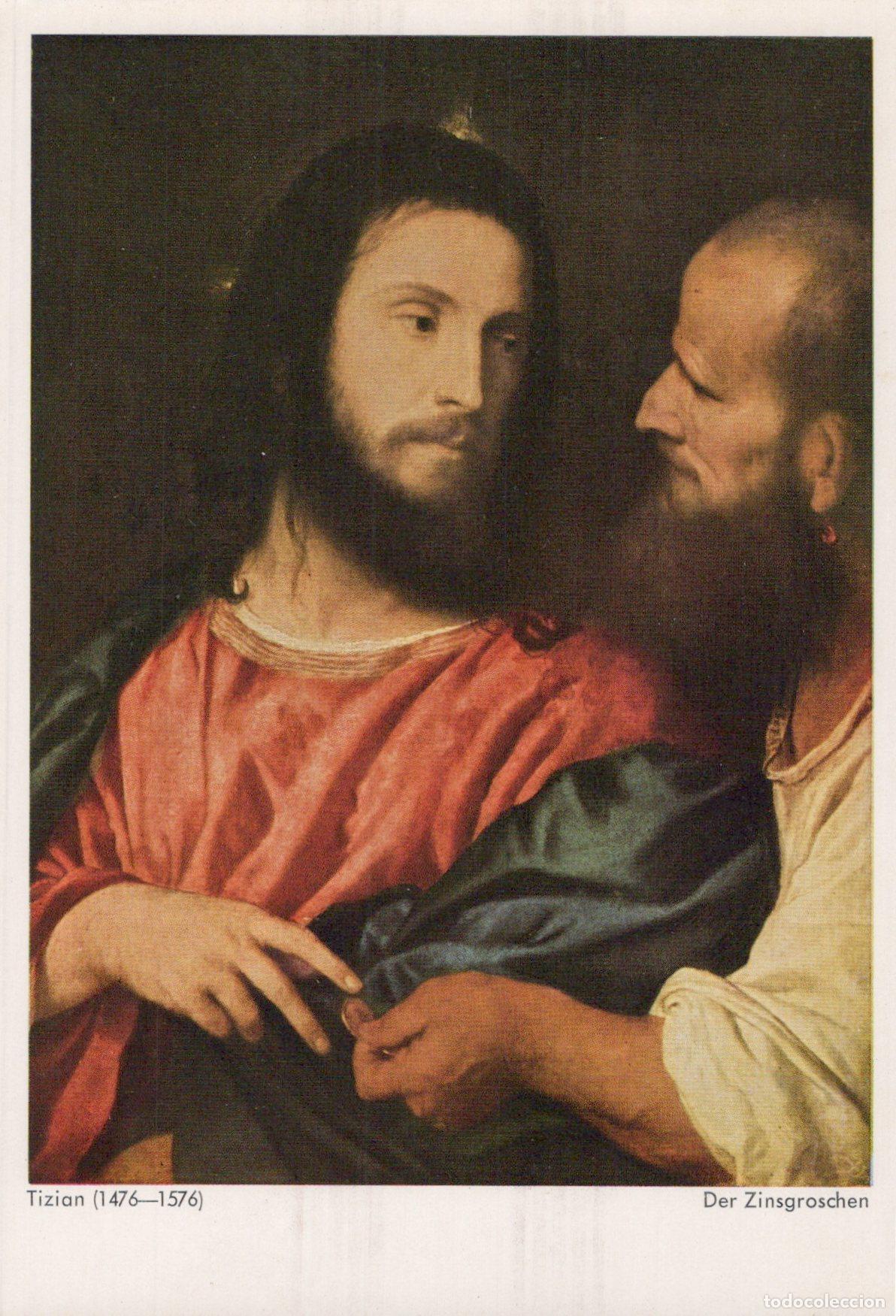 Cartoline: Germany Titian the Tribute Money Jesus Christ Religious Art Unposted *YAU097