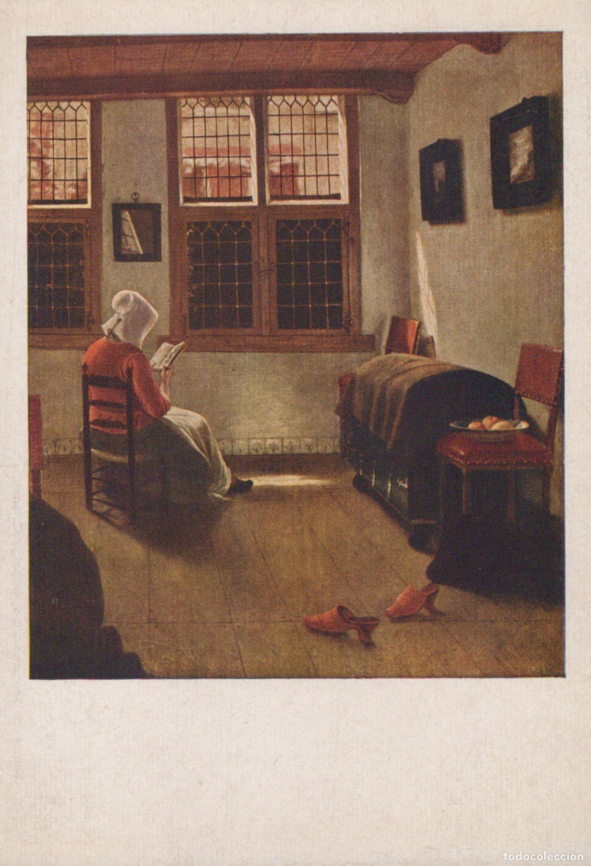 Postcards: Germany Munich Pieter de Hooch Dutch Interior Woman Reading Unposted *YAU231