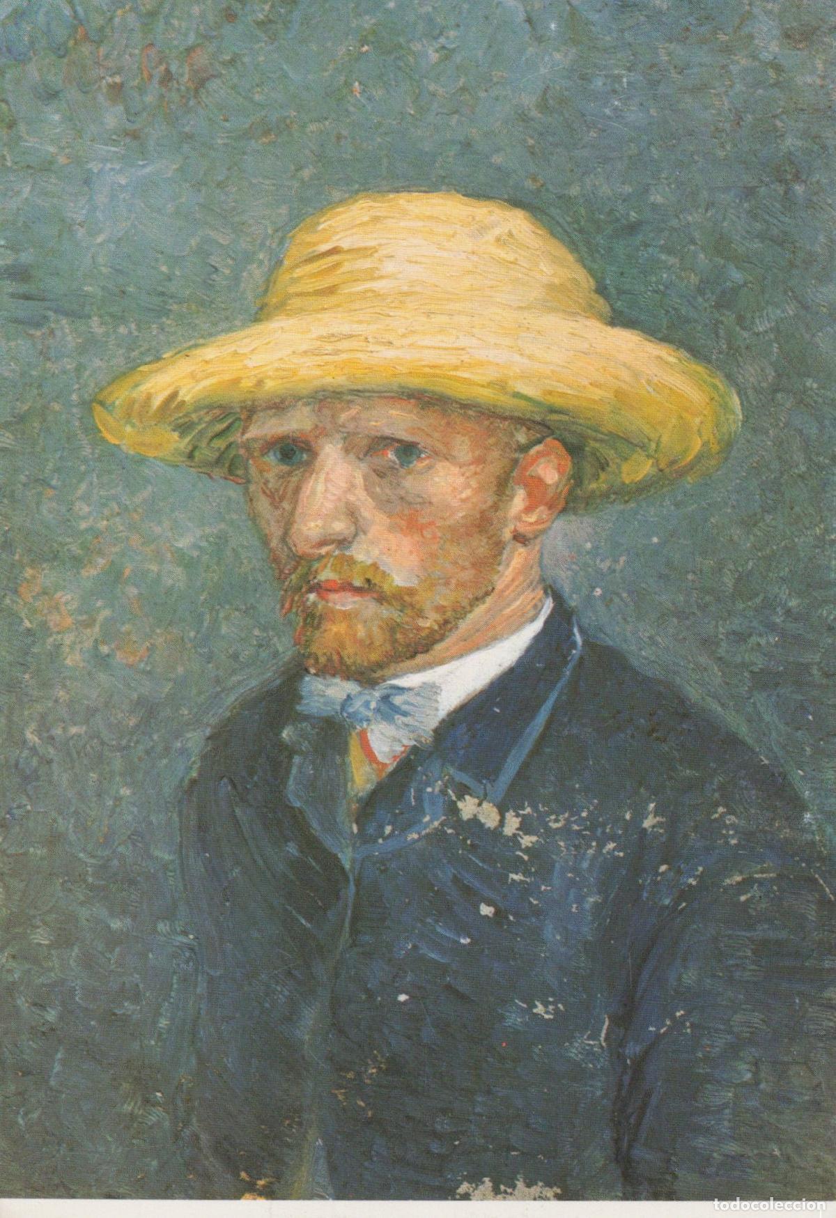 Cartes Postales: Netherlands Amsterdam Van Gogh Self Portrait With Straw Hat Unposted *YAU122