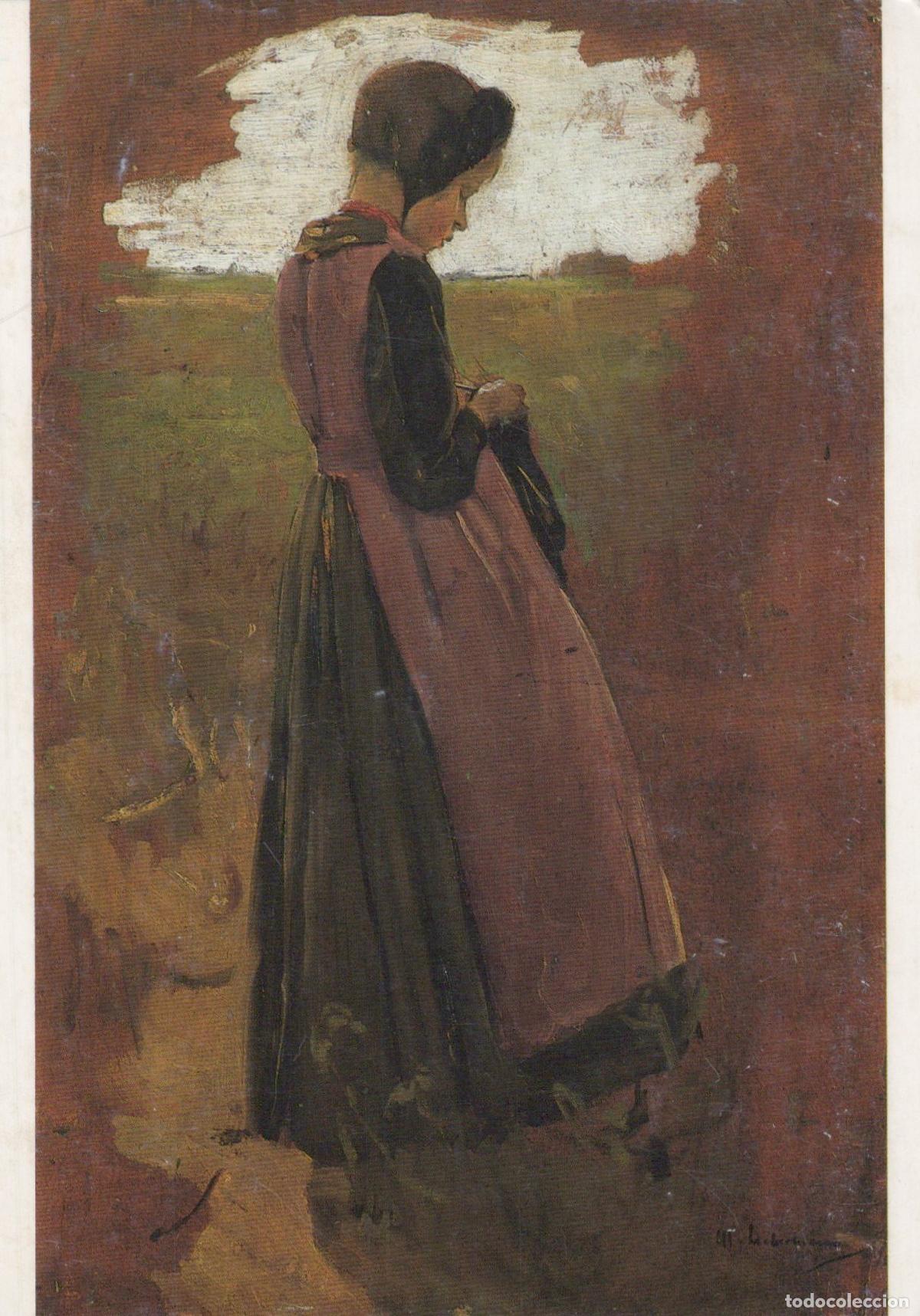 Cartoline: Switzerland Feldmeilen Girl From Laren 1886 By Max Liebermann Unposted *YAU359