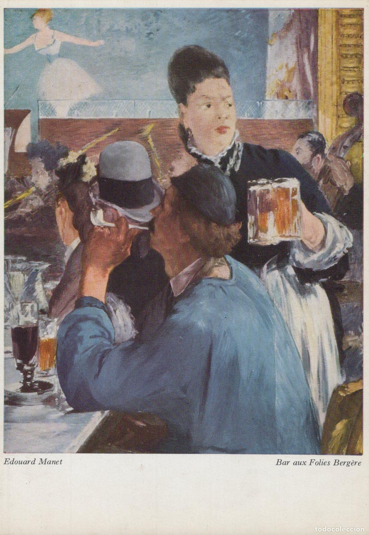 Postkarten: France Paris Edouard Manet Bar Aux Folies Berg&egrave;re Art Painting Unposted *YAU127