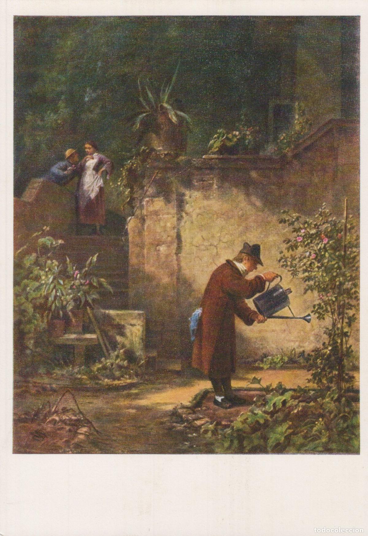 Postkarten: Germany Dresden Carl Spitzweg der Gartenfreund Man Watering Unposted *YAU132