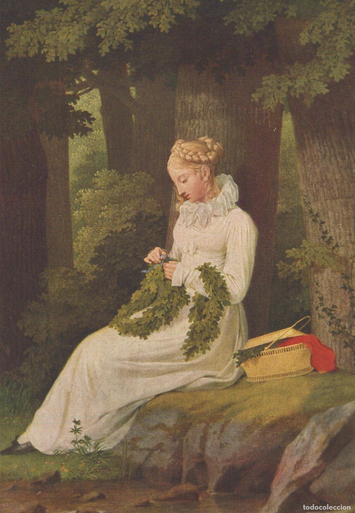 Postkarten: Germany Berlin G Fr Kersting the Wreath Weaver National Gallery Unposted *YAU424