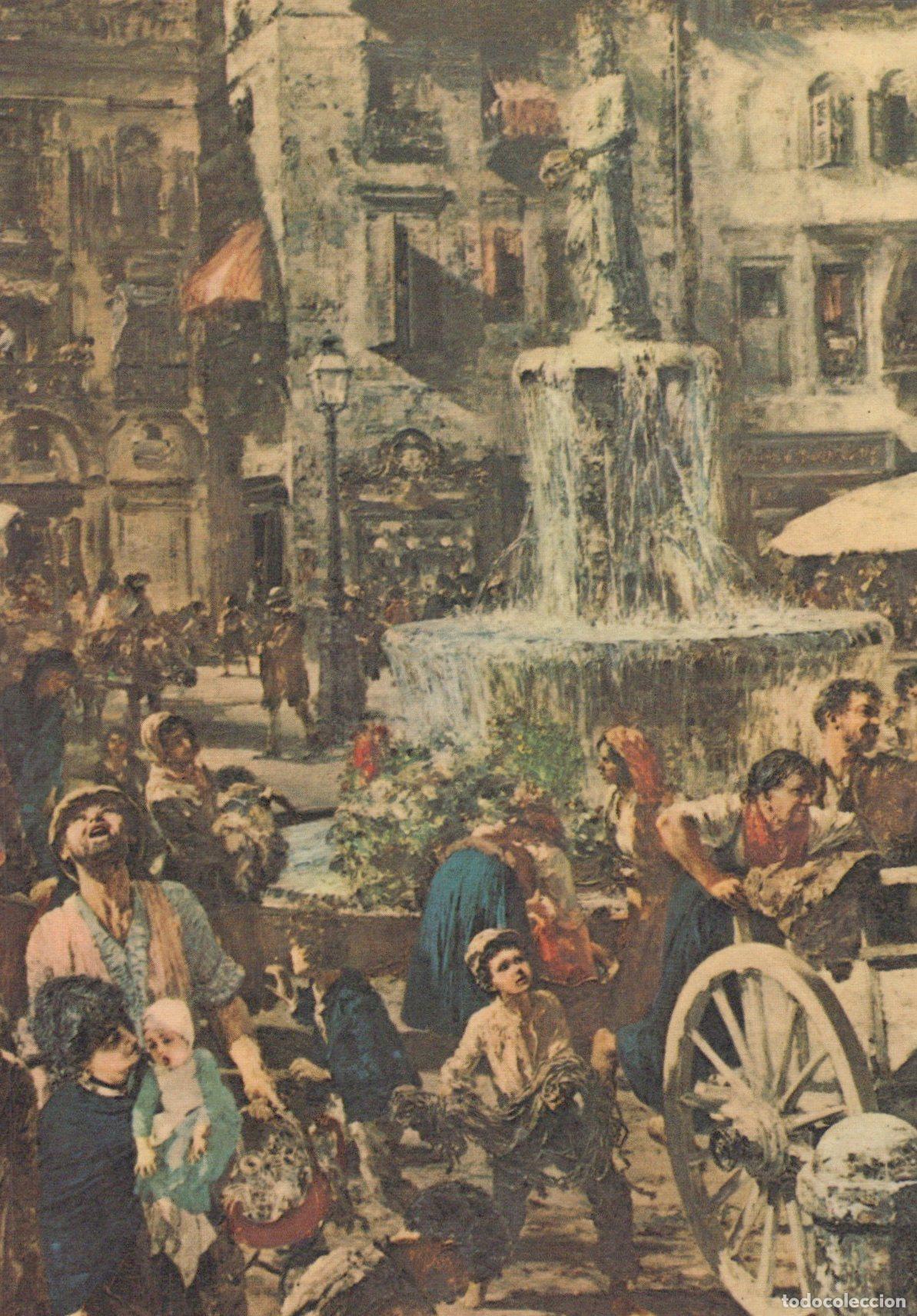 Postkarten: Italy Verona Adolph Menzel die Piazza D Erbe in Painting Art Unposted *YAU257