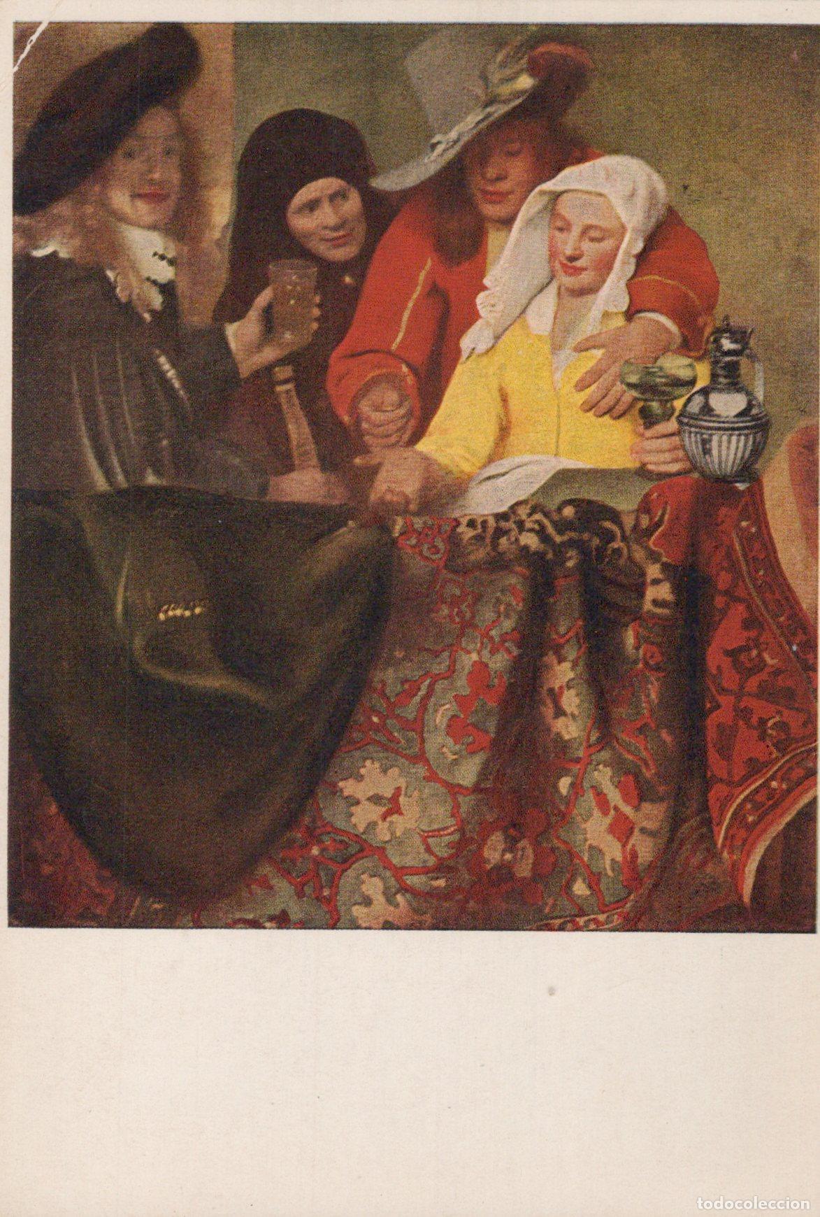 Postkarten: Germany Dresden Jan Vermeer van Delft the Procuress Painting Unposted *YAU297
