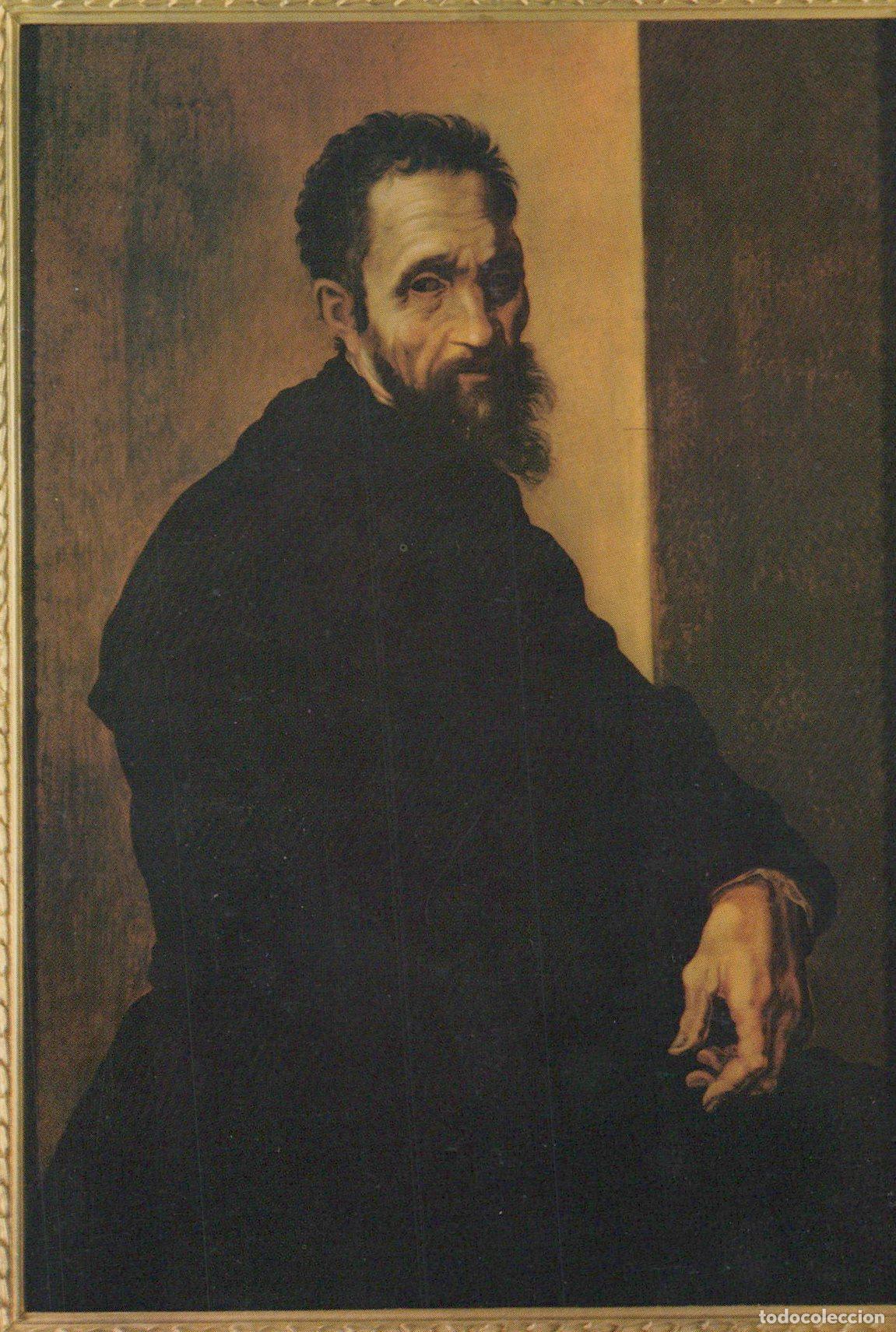 Postkarten: Italy Florence Michelangelo Buonarroti Self Portrait Art Unposted *YAU562