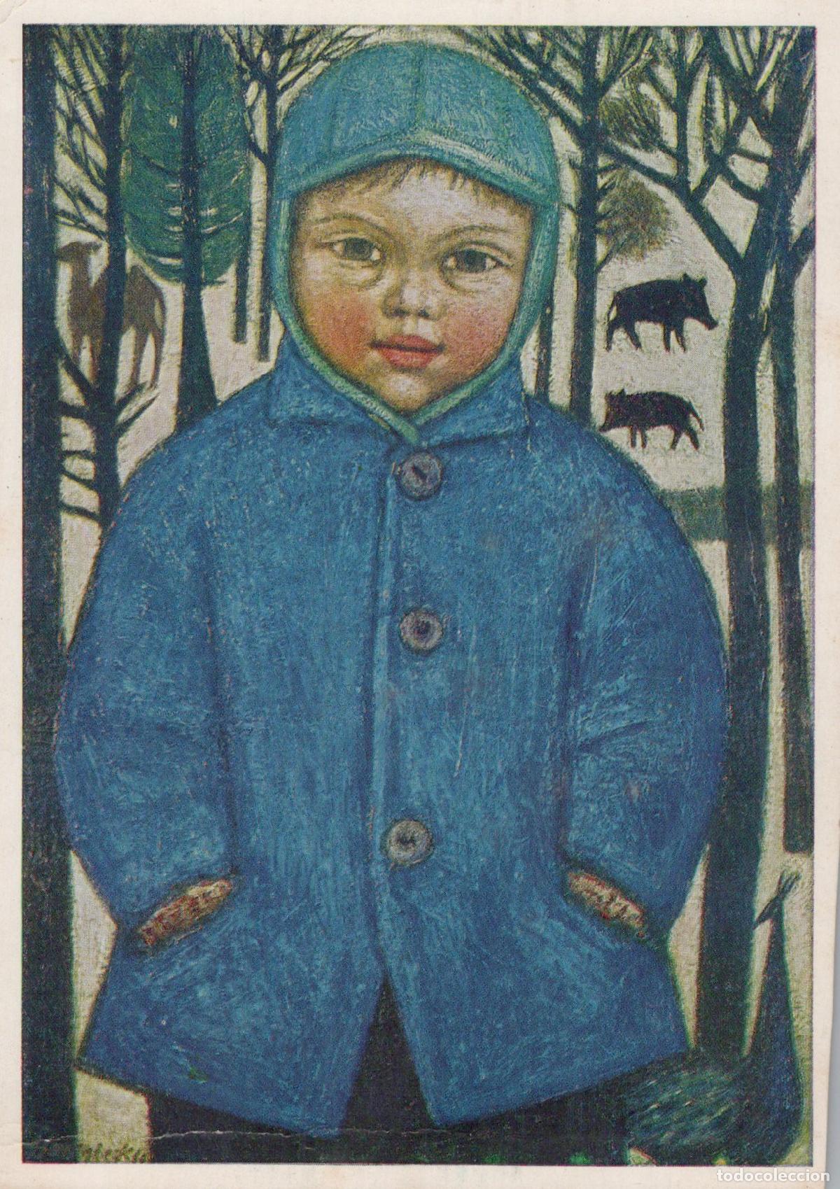 Postkarten: Germany Dresden Harald Hakenbeck Peter IM Tierpark Boy in Blue Unposted *YAU567