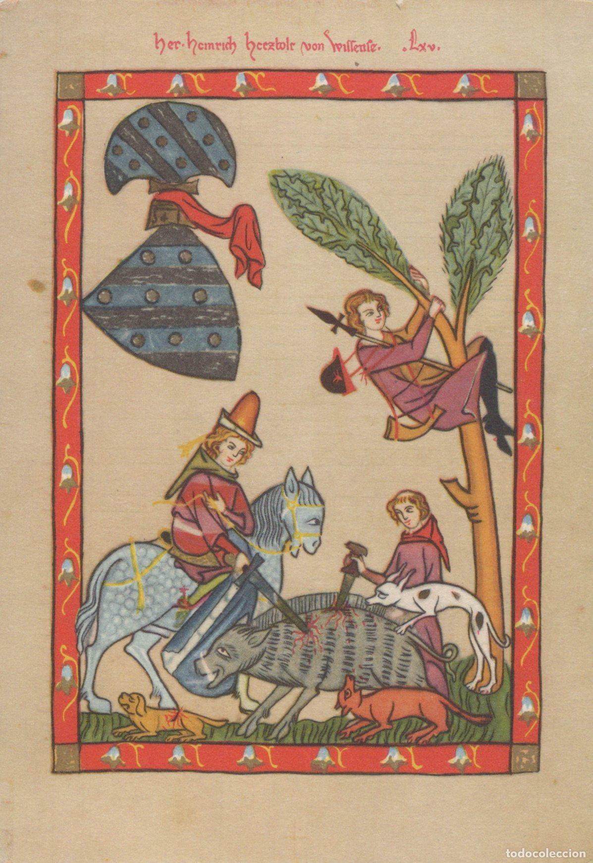 Postales: Germany Baden Baden Medieval Minnes&auml;nger Herr Heinrich Hetzbold Unposted *YAU587