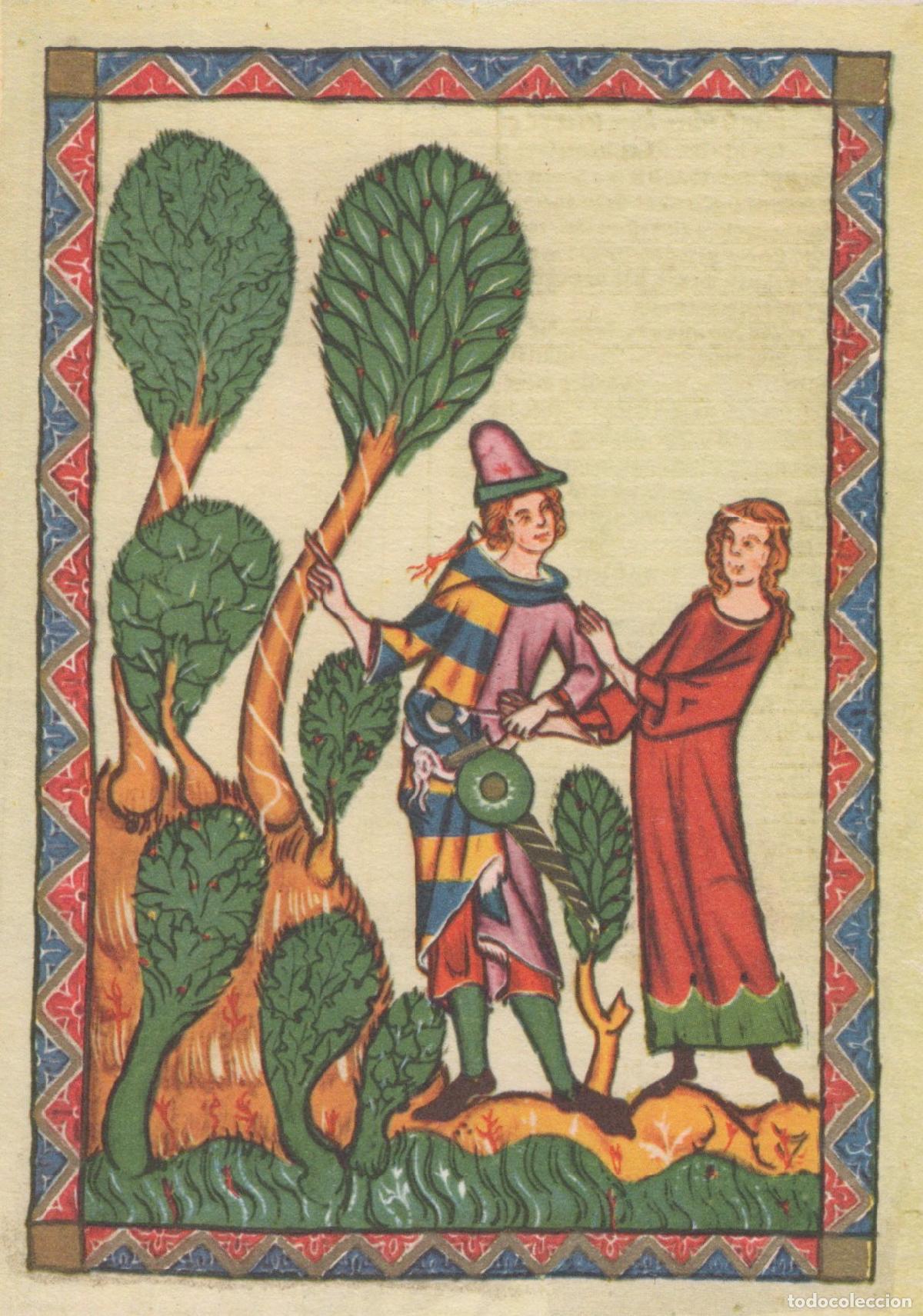 Postales: Germany Baden Baden Medieval Minnes&auml;nger Couple in Forest Rubin Unposted *YAU592