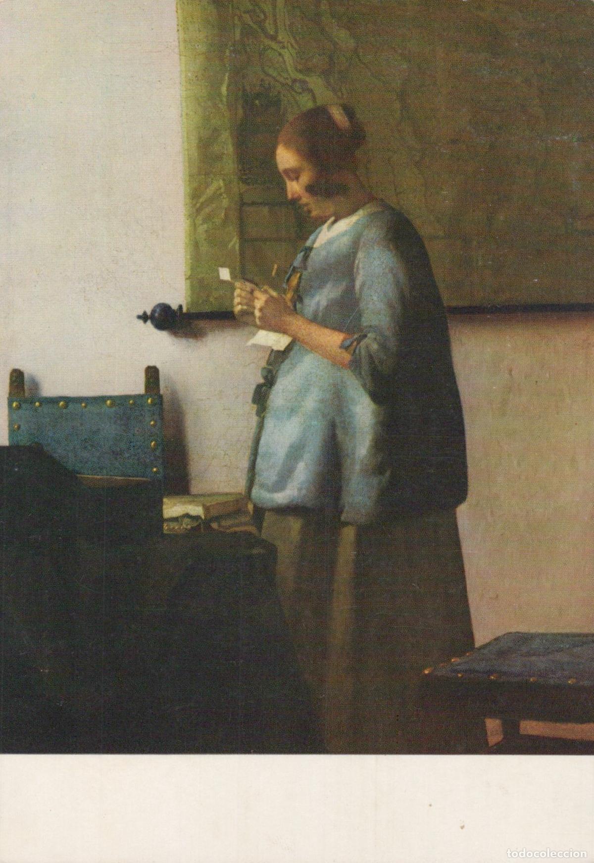 Postales: Netherlands Amsterdam Johannes Vermeer Young Woman Reading A Unposted *YAU509