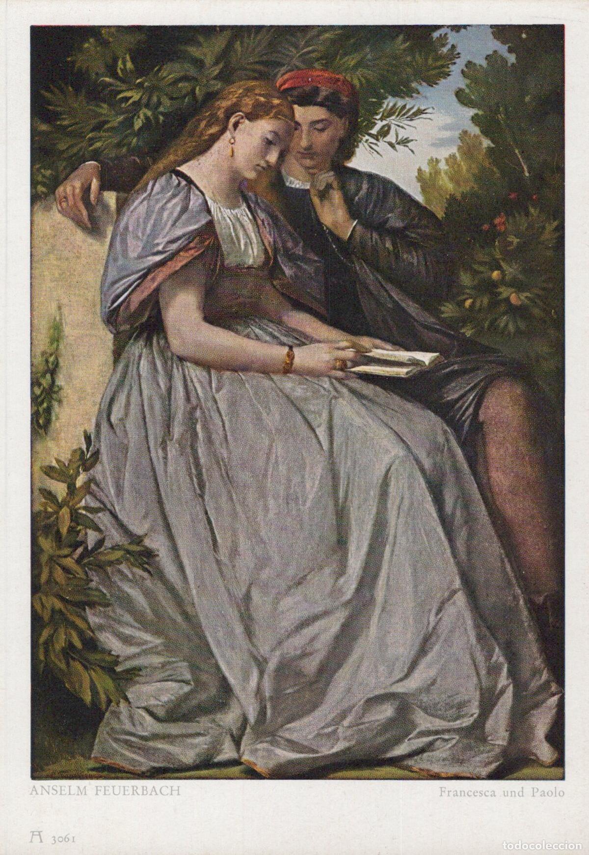 Postales: Germany Munich Anselm Feuerbach Francesca and Paolo Romantic Unposted *YAU514