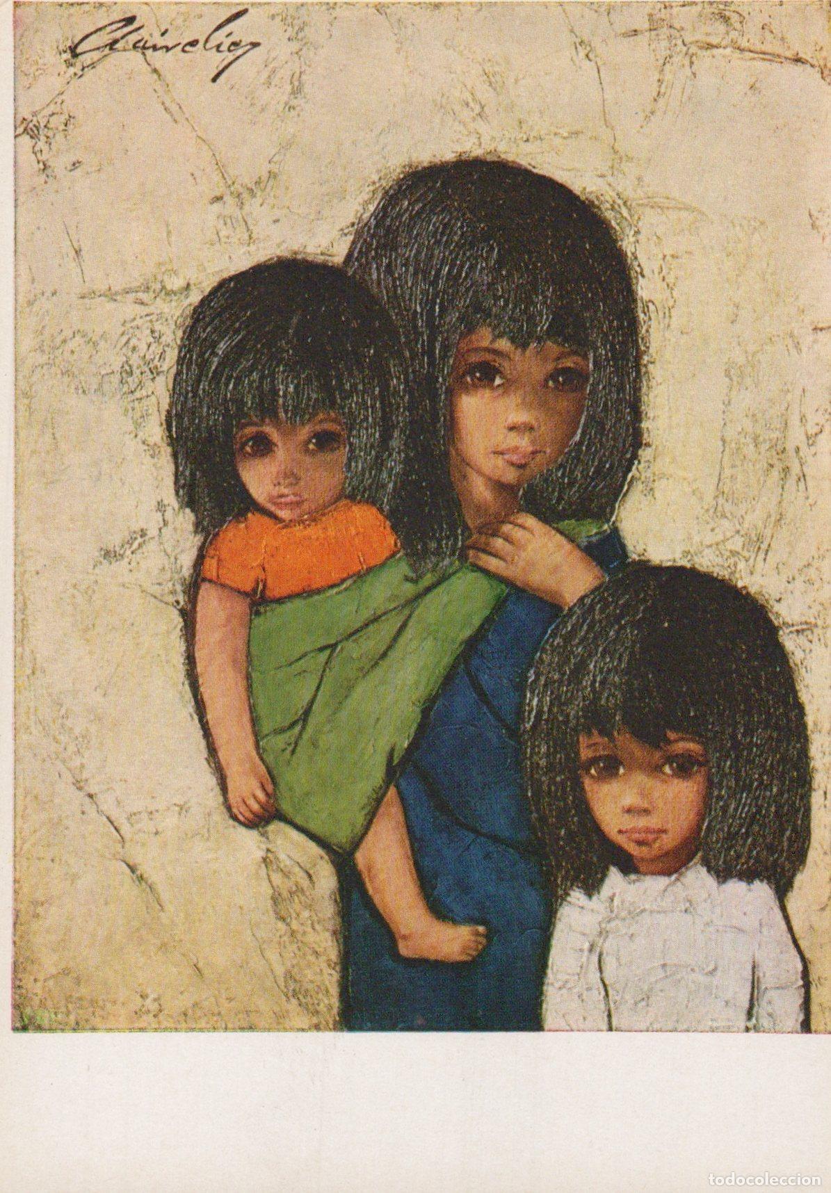 Postkarten: Germany Munich Claire Lier Art Print Wir Drei We Three Nous Unposted *YAU549