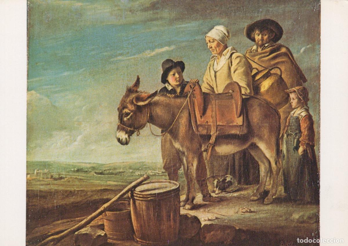 Postkarten: France Paris Le Nain L Ane the Donkey Painting Hermitage Museum Unposted *YAU662
