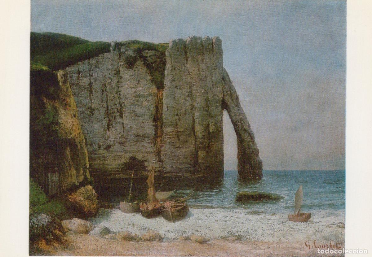 Cartoline: France Etretat The Cliff By Courbet Nationalgalerie Berlin Art Unposted *YAU692