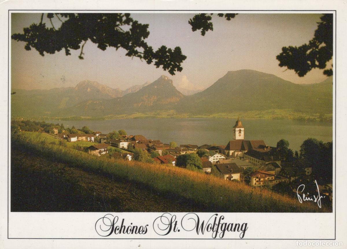 Cartoline: Austria St Wolfgang am See Lake Wolfgang Landscape Church Village *YAT010