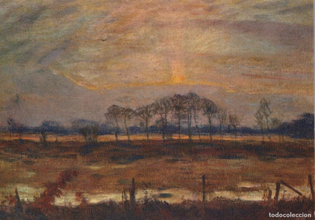 Cartoline: Germany Worpswede Otto Modersohn Sunset Over the Moor Art Unposted *YAU674
