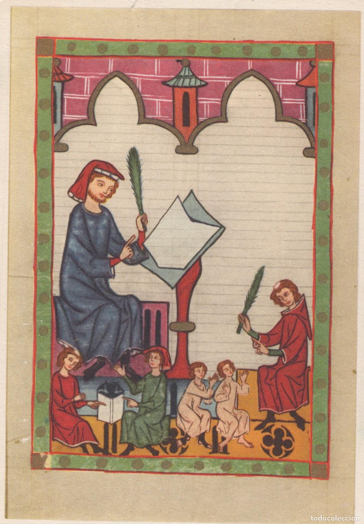 Postkarten: Germany Baden Baden Medieval Minnesanger Scribe and Students Unposted *YAU590