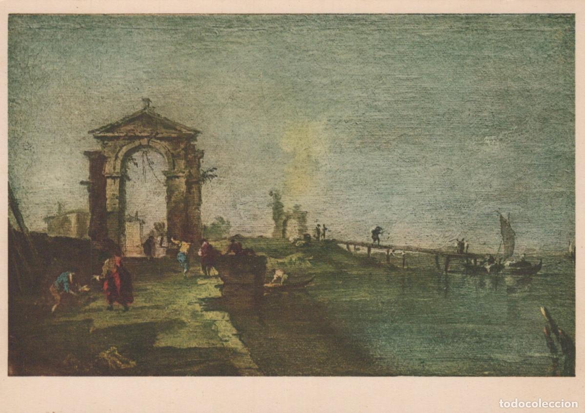 Postkarten: Italy Florence Canal Scene With Archway and Figures Francesco Unposted *YAU723