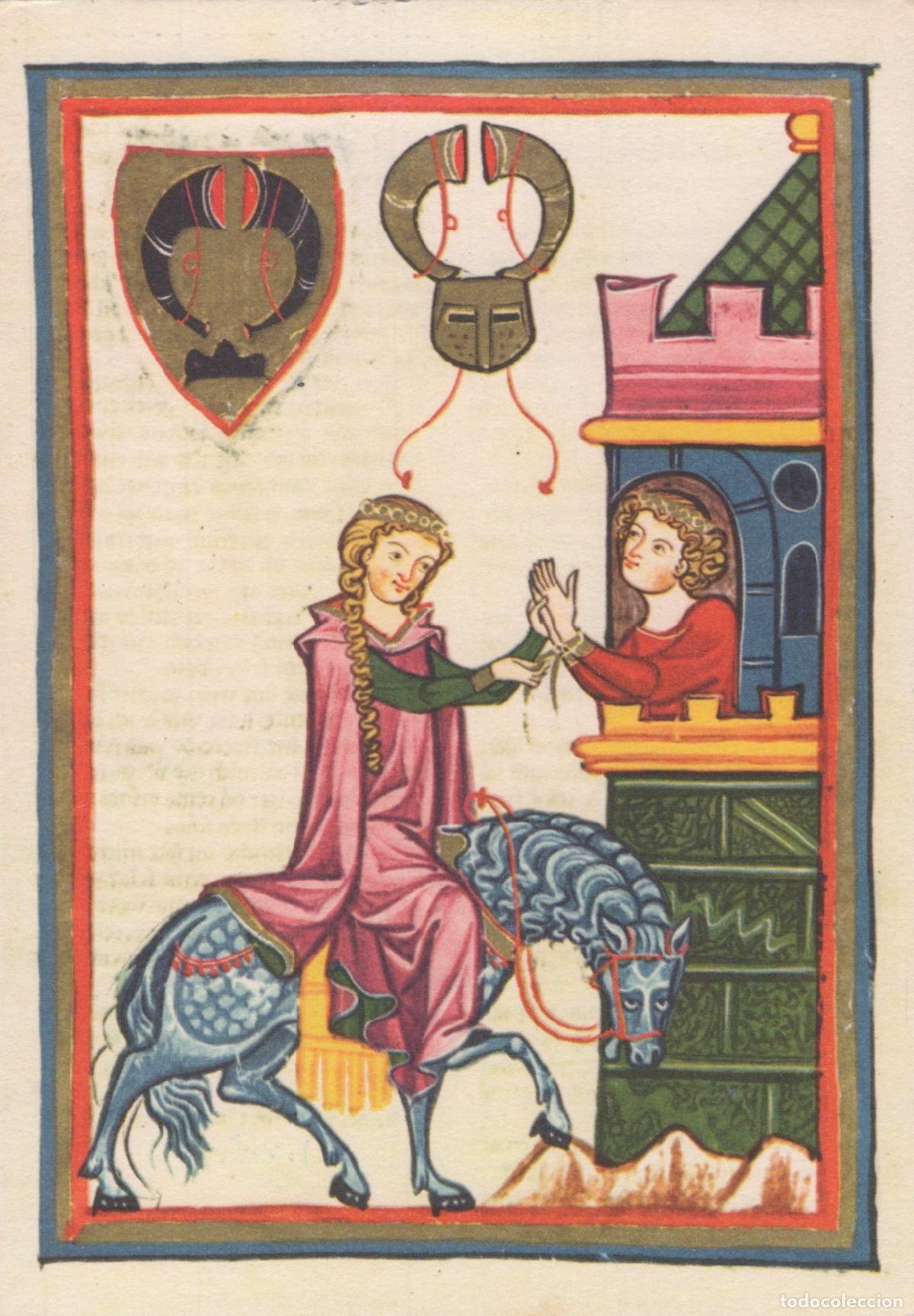Postkarten: Germany Baden Baden Medieval Minnesanger Knight On Horseback Unposted *YAU600