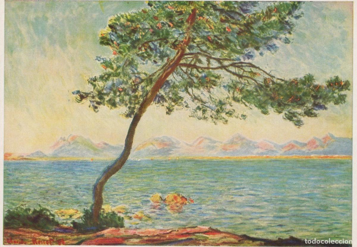 Postkarten: France Antibes Claude Monet Cap D Painting Pine Tree Sea Unposted *YAU738