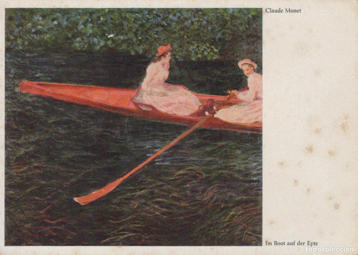 Postkarten: Germany Starnberg Claude Monet IM Boot Auf der Epte Two Women Unposted *YAU846