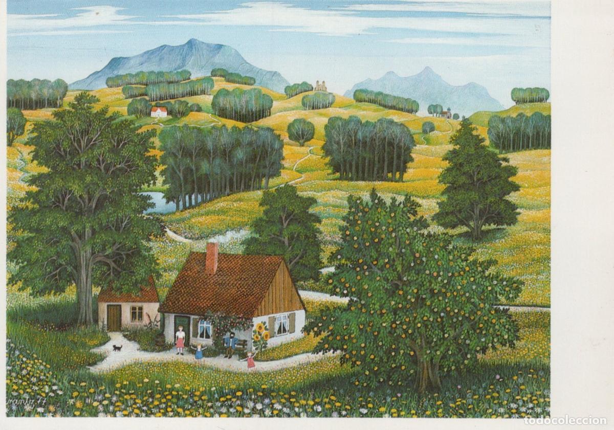 Postkarten: Germany Munich A Charming Rural Landscape With A House Apple Unposted *YAU861