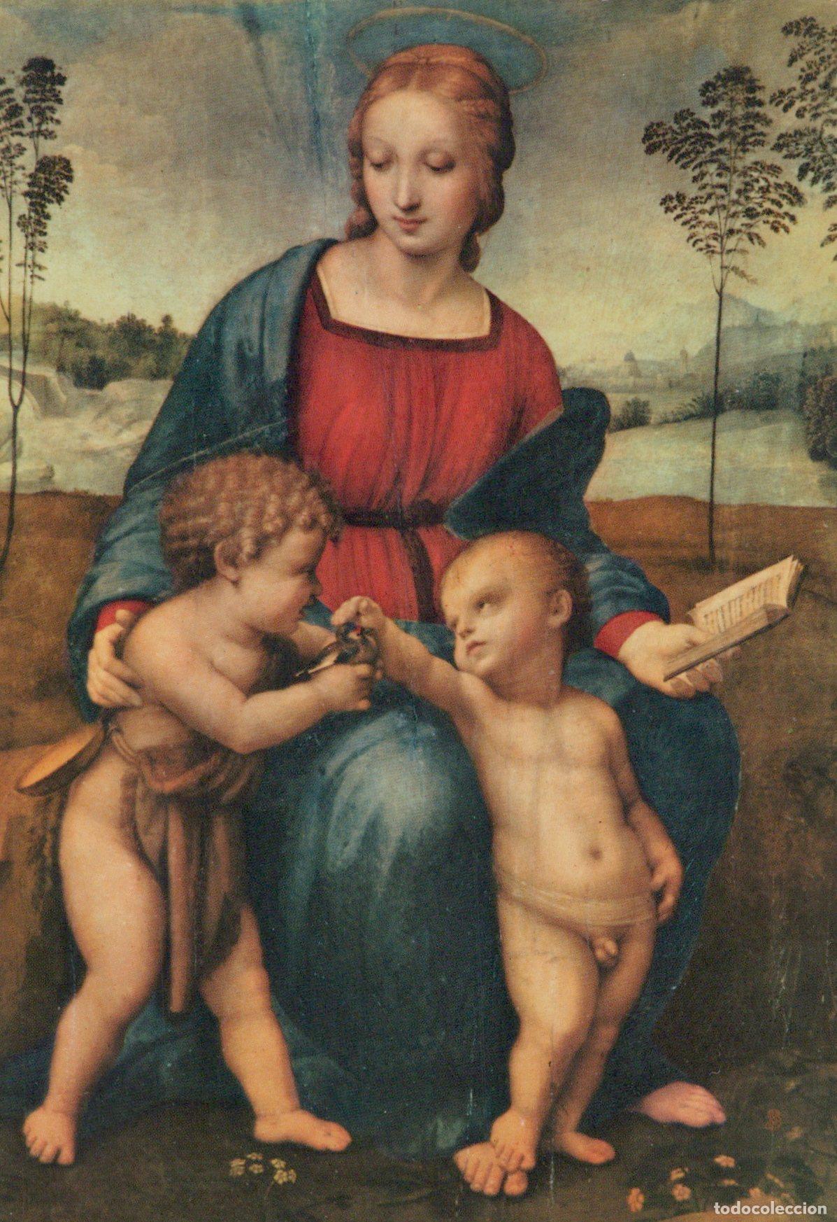 Postkarten: Italy Florence Raphael S Madonna of the Goldfinch Uffizi Unposted *YAU640