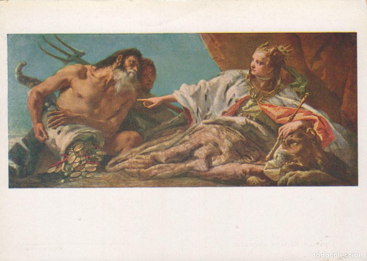 Postkarten: Italy Venice Neptune and Venezia By G B Tiepolo Electa D Arte Unposted *YAU881