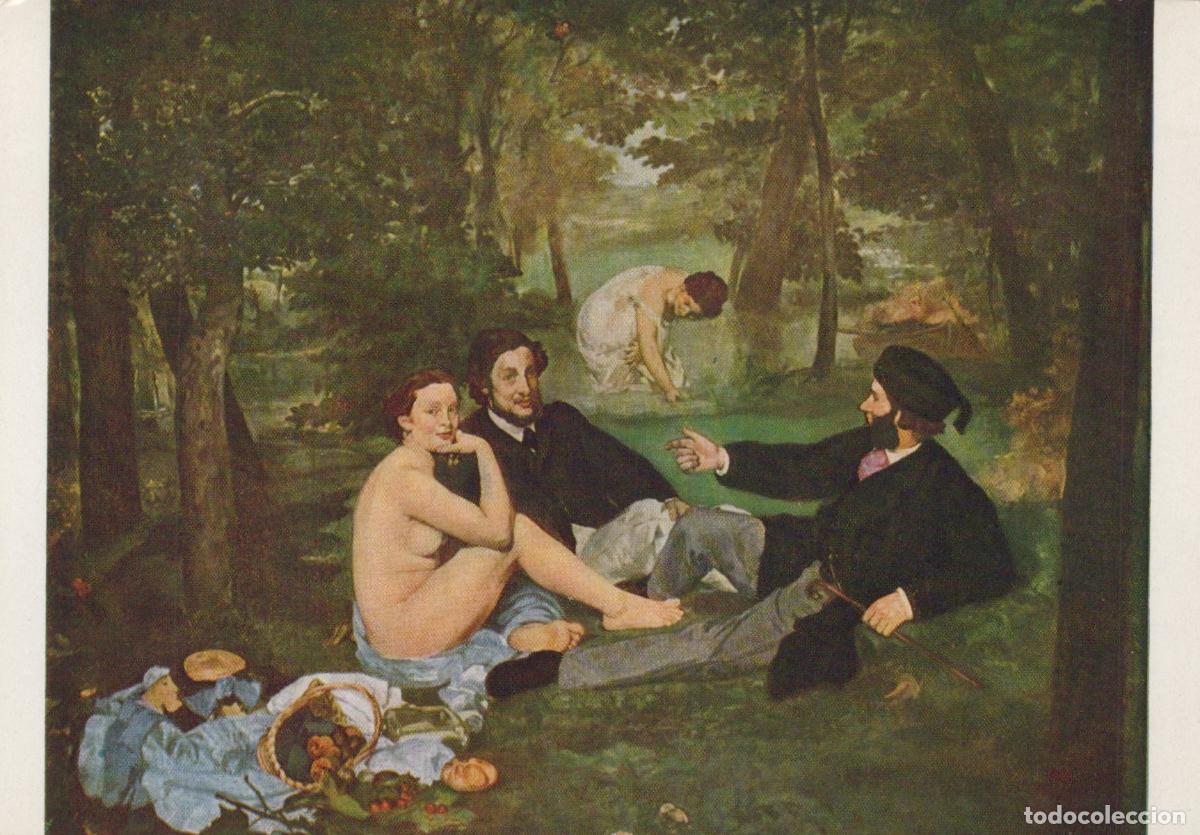 Postkarten: France Paris Edouard Manet le D&eacute;jeuner sur L Herbe Painting Art Unposted *YAU783