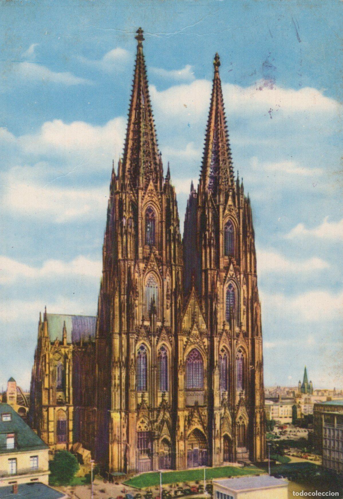 Postkarten: Germany Cologne Cathedral Dom Front View Architecture Vintage *YAT121
